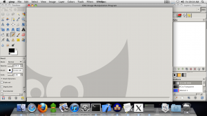 Screenshot of GIMP using Quartz