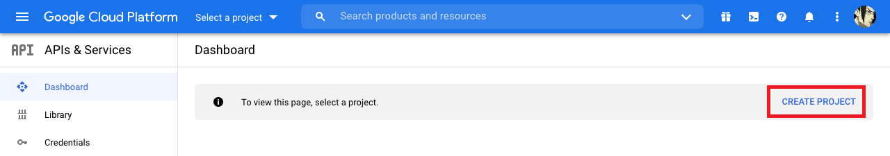 Google Cloud Dashboard